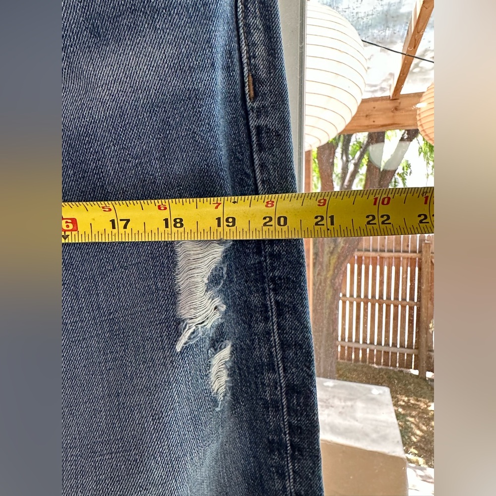 Banana Republic Medium Wash Blue Boyfriend Roby Paint Splatter Jeans Premium 30 - Picture 14 of 16